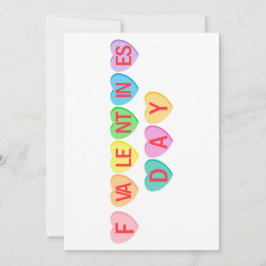 Fバレンタインデー - キャンディハートのバナー シーズンカード