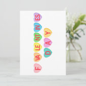 Fバレンタインデー - キャンディハートのバナー シーズンカード (スタンド正面)