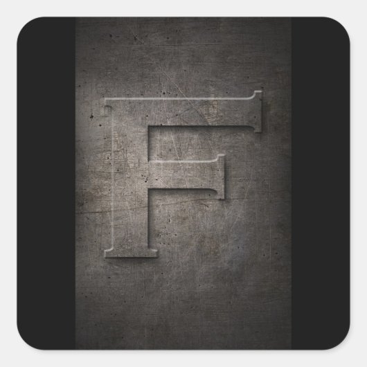 Fメタルモノグラムステッカー スクエアシール (正面)