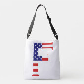 Fモノグラムがアメリカ国旗cbbcntにオーバーレイ クロスボディバッグ (裏面)