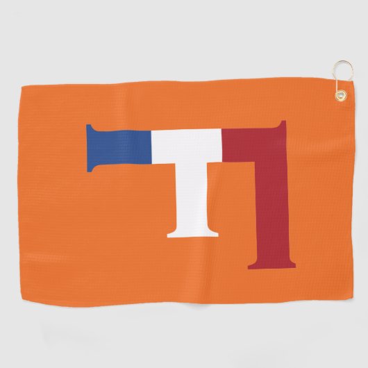 FモノグラムがNLDフラグ上またはgtcnt上にオーバーレイ ゴルフタオル (横)