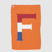 FモノグラムがNLDフラグ上またはgtcnt上にオーバーレイ ゴルフタオル (正面)