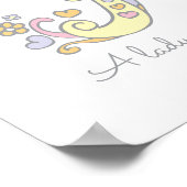 Fモノグラムアートフリーヤ女の子の名前の意味ポスター ポスター (角)