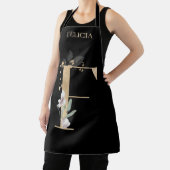 Fモノグラムフローラエパーソナライズされたプロン エプロン (インサイチュ)