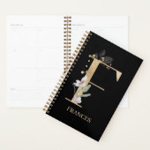 Fモノグラムフローラパーソナライズされたプランナー プランナー手帳 (ディスプレー)