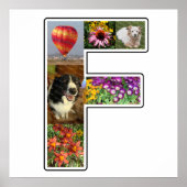 Fモノグラム独自の6つのフォトコラージュをカスタム作成する ポスター (正面)