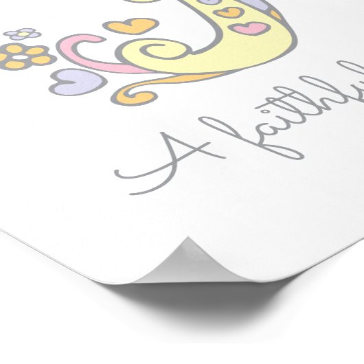 Fモノグラム美術信義女の子名ポスター意味 ポスター (角)