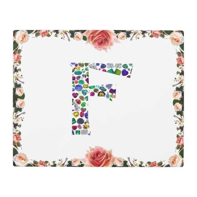 Fモノグラム メタルプリント (正面)