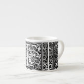 F中世モノグラムアールヌーボー エスプレッソカップ (正面右)