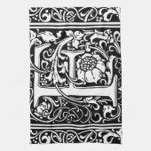 F中世モノグラムアールヌーボー キッチンタオル (縦)