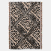 F中世モノグラムアールヌーボー スローブランケット (正面縦)