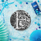 F中世モノグラムアールヌーボー ペーパープレート (パーティー)