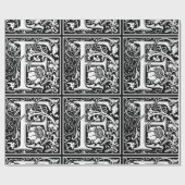 F中世モノグラムアールヌーボー ラッピングペーパー (フラット)