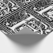 F中世モノグラムアールヌーボー ラッピングペーパー (角)