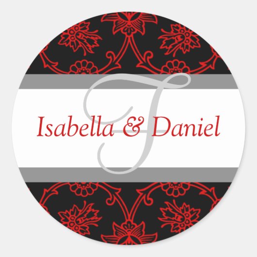 F印結婚式招待状 ラウンドシール (正面)