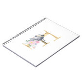 F字名パーソナライズされたモノグラム(馬) ノートブック (左側)