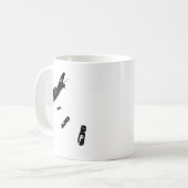 F爆弾のダイバー(黒) コーヒーマグカップ (正面左)