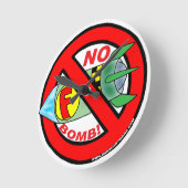 F爆弾の時計無し ラウンド壁時計 (傾斜)