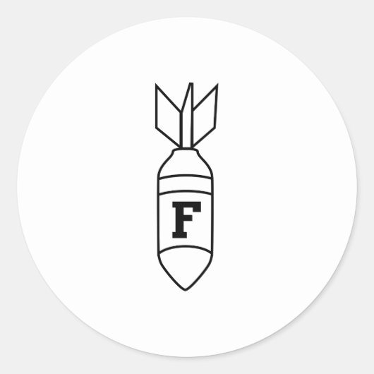 F爆弾 ラウンドシール (正面)