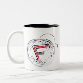 F爆弾 | Fを乗せた爆弾のドードル ツートーンマグカップ