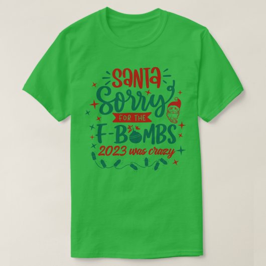 F親愛爆弾をサンタが仕掛けた Tシャツ (デザイン正面)