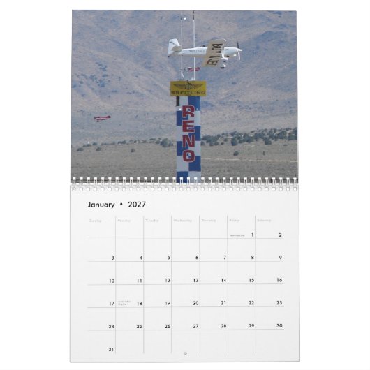 F1レース首位のJetの カレンダー (1月 2027)