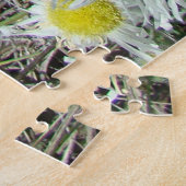 F10白い野の花が房状のノミ ジグソーパズル (側面)