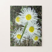 F10白い野の花が房状のノミ ジグソーパズル (縦)
