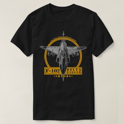 F102 Delta Dagger Aircraft Premium  Tシャツ (デザイン正面)