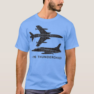 F105サンダーチーフファイターボマー飛行機 Tシャツ