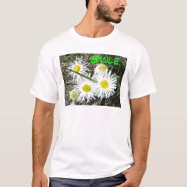 F10 白い野の花の群れ エリゲロン・カエスピトスス Tシャツ