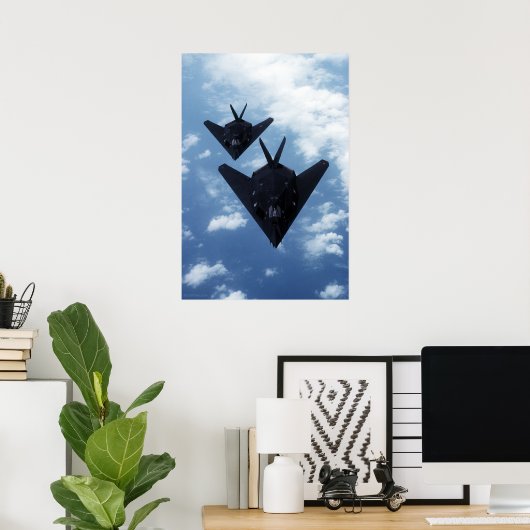 F117A's in flight ポスター (ホームオフィス)