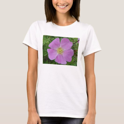 F11 プレーリー ワイルド ローズ "Rosa arkansana' Tシャツ (正面)