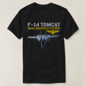 F14トムキャットが活躍する様子 Tシャツ (デザイン正面)
