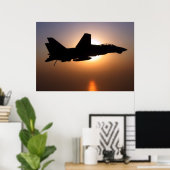 F14 On Sunset Patrol ポスター (ホームオフィス)