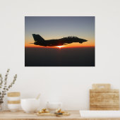 F14 Tomcat Fighter Jet Afghanistan Large Canvas ポスター (キッチン)