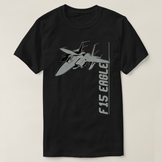F15イーグルジェット戦闘機プレミアム Tシャツ (デザイン正面)