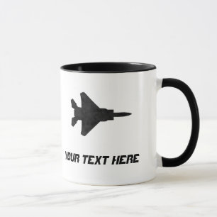 F15イーグル戦闘機ジェットシルエット空軍機 マグカップ
