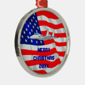 F15イーグル戦闘機ジェット飛んでいる機 メタルオーナメント (右)