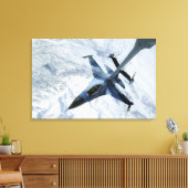 F16の侵略者が陣地に連絡在る キャンバスプリント (インサイチュ (リビング))