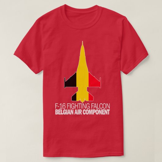 F16ファイティング《鳥》ハヤブサベルギーエアコンポーネントTShirt Tシャツ (デザイン正面)