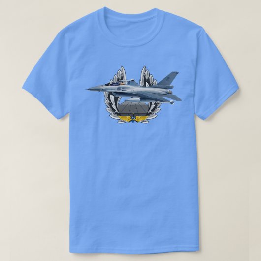 F16ファイティング《鳥》ハヤブサ1 Tシャツ (デザイン正面)