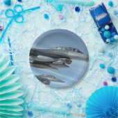 F16戦闘《鳥》ハヤブサ軍隊ジェット機 ペーパープレート (パーティー)