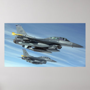 F16戦闘《鳥》ハヤブサ軍隊ジェット機 ポスター