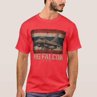 F16 ファルコン ジェット 愛国 ヴィンテージ 航空機 Tシャツ