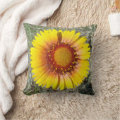 F17bイエローワイルドフラワーガイラルディア クッション (ブランケット)