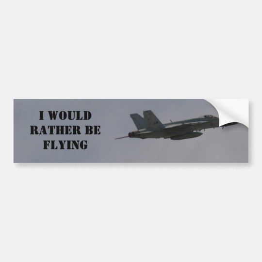 F18ホーネット戦闘機が飛行中 バンパーステッカー Zazzle Co Jp