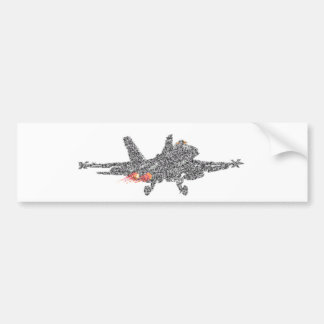 F18スズメバチの戦闘機-空電-バンパーステッカー バンパーステッカー