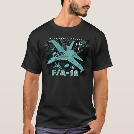 F18ホーネット米空軍戦闘機 Tシャツ (正面)