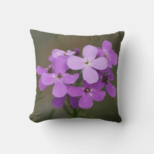 F19紫ワイルドフラワーズロケット クッション (正面)